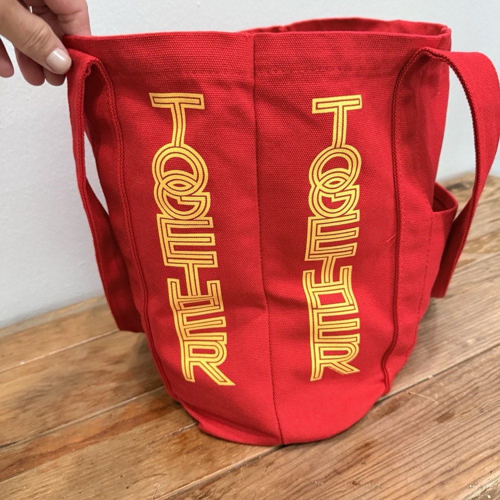 Harry Styles Together Together Tour Tote Bag Pop Up Exclusive Red Canvas 16x13 - Picture 3 of 4